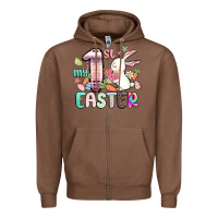Chestnut my first easter Zipper Hoodie - MaliasSmallBusiness
