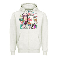 Oatmeal Heather my first easter Zipper Hoodie - MaliasSmallBusiness