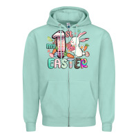 Seafoam my first easter Zipper Hoodie - MaliasSmallBusiness