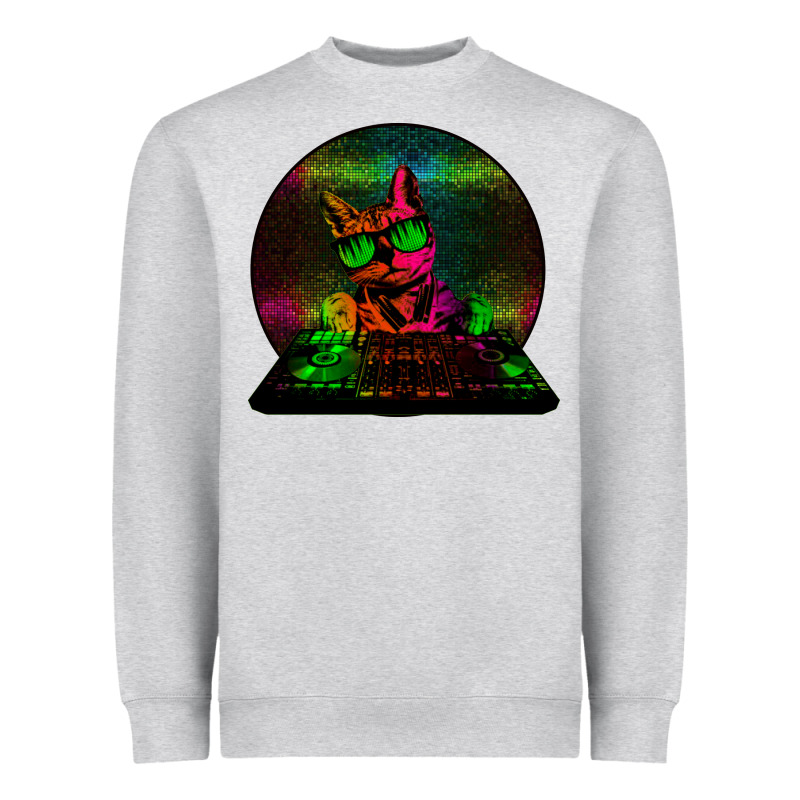 House Cat (rainbow Dj Kitty) Heavyweight Sweatshirt by Bettercallsaul | Teevron