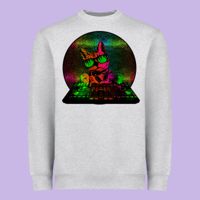 House Cat (rainbow Dj Kitty) Heavyweight Sweatshirt Designed By Bettercallsaul