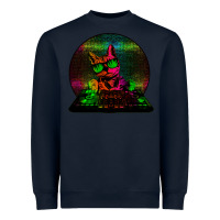 Navy HOUSE CAT (Rainbow DJ Kitty) Heavyweight Sweatshirt - Bettercallsaul
