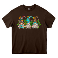 Chocolate Brown cactus gnomes Heavy Core Tee - Zillion Design Studio