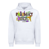White mardi gras pharmacy tech Urban Hoodie - CowGirlArtShop