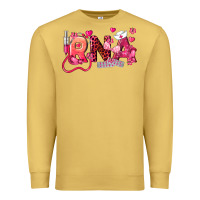 Antique Gold rna breast cancer registered nurse assistant Premium Sweatshirt - LillyAllenDesigns