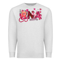 Oatmeal Heather rna breast cancer registered nurse assistant Premium Sweatshirt - LillyAllenDesigns
