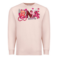 Pale Pink rna breast cancer registered nurse assistant Premium Sweatshirt - LillyAllenDesigns