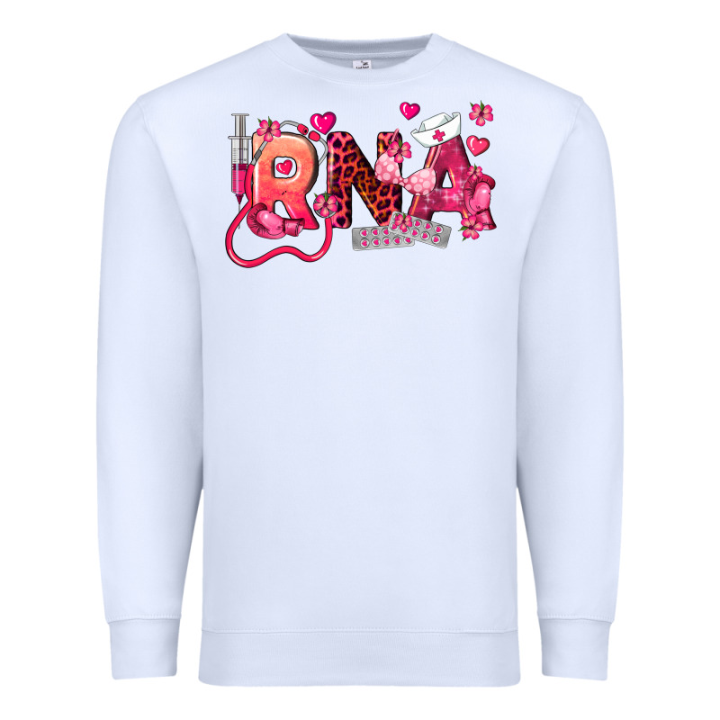 Rna Breast Cancer Registered Nurse Assistant Premium Sweatshirt by LillyAllenDesigns | Teevron