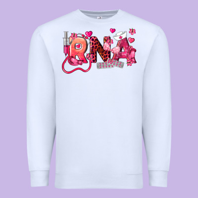 Rna Breast Cancer Registered Nurse Assistant Premium Sweatshirt Designed By Lillyallendesigns