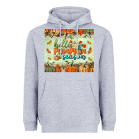 Heather Grey hello pumpkin season tumbler Heavyweight Hoodie - BundleAndBundleShop