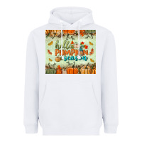 White hello pumpkin season tumbler Heavyweight Hoodie - BundleAndBundleShop