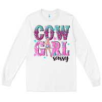 White cowgirl sassy with pink cowgirl Long Sleeve Tee - NancyCooperArtShop