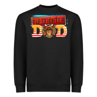 Black firefighter dad Heavyweight Sweatshirt - AdoDesignShop