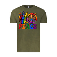 Vintage Olive peace Vintage Tee - JahusDesignShop