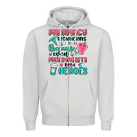 Dove Grey pharmacy technicians Zipper Hoodie - MaliasSmallBusiness