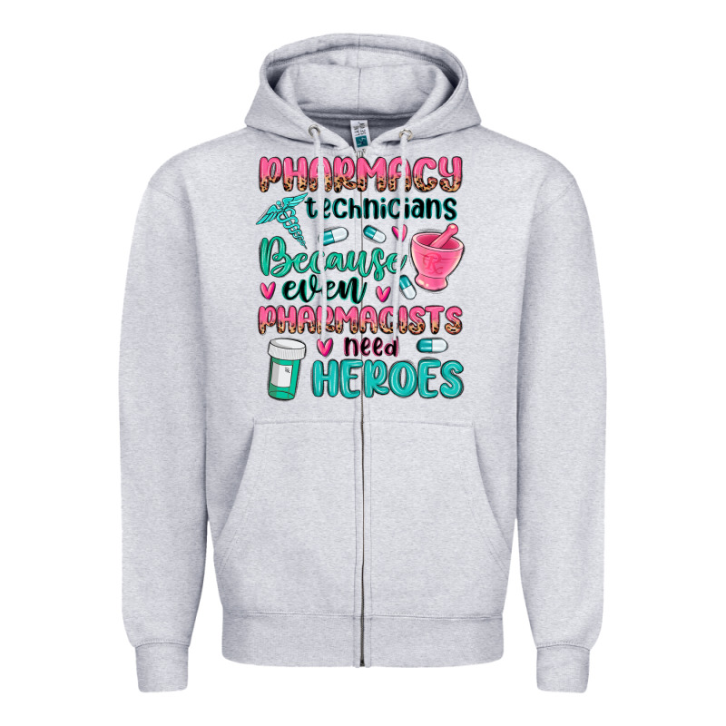 Pharmacy Technicians Zipper Hoodie by MaliasSmallBusiness | Teevron