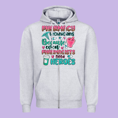 Pharmacy Technicians Zipper Hoodie Designed By Maliassmallbusiness