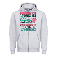 Heather Grey pharmacy technicians Zipper Hoodie - MaliasSmallBusiness