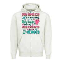 Oatmeal Heather pharmacy technicians Zipper Hoodie - MaliasSmallBusiness
