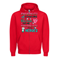 Red pharmacy technicians Zipper Hoodie - MaliasSmallBusiness