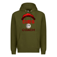 Army Green Dibs On The Coach Baseball Premium Hoodie - Bettercallsaul