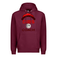 Burgundy Dibs On The Coach Baseball Premium Hoodie - Bettercallsaul