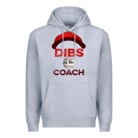 Heather Grey Dibs On The Coach Baseball Premium Hoodie - Bettercallsaul