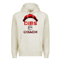 Oatmeal Heather Dibs On The Coach Baseball Premium Hoodie - Bettercallsaul