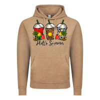 Vintage Coffee hello summer Vintage Hoodie - CowhideDigitalArt