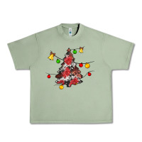 Oil Green Christmas trees lights Urban Heavy Tee - JahusDesignShop