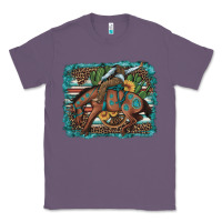 Lavender bucking bronco cowboy rodeo cactus and sunflowers Classic Tee - Artiststas