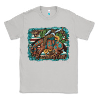 Moon Dust bucking bronco cowboy rodeo cactus and sunflowers Classic Tee - Artiststas