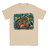 Mushroom bucking bronco cowboy rodeo cactus and sunflowers Classic Tee - Artiststas