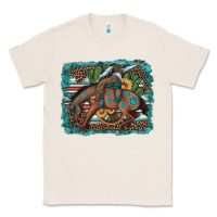 Natural bucking bronco cowboy rodeo cactus and sunflowers Classic Tee - Artiststas
