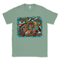 Bucking Bronco Cowboy Rodeo Cactus And Sunflowers Classic Tee | Teevron