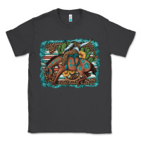 Smoke bucking bronco cowboy rodeo cactus and sunflowers Classic Tee - Artiststas
