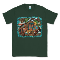 Sports Green bucking bronco cowboy rodeo cactus and sunflowers Classic Tee - Artiststas
