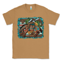 Toasted Coconut bucking bronco cowboy rodeo cactus and sunflowers Classic Tee - Artiststas