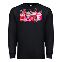 Black cancer coffee cups Premium Sweatshirt - LillyAllenDesigns