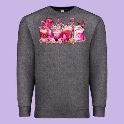 Cancer Coffee Cups Premium Sweatshirt Designed By Lillyallendesigns