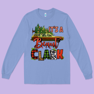 It's A Beaut Clark Christmas Vacation Car Long Sleeve Tee Designed By Jasminsmagicworld