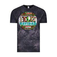 Cloud Black Christmas feliz navidad Vintage Tee - Artiststas