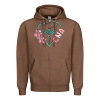 Chestnut cna heart Zipper Hoodie - MaliasSmallBusiness