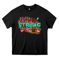 Black she is strong Heavy Core Tee - texasbilliewilder