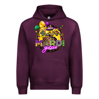 Mauve Wine mardi gras gamer Urban Hoodie - CowGirlArtShop