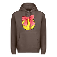 Coffee coquette softball bow Premium Hoodie - JahusDesignShop