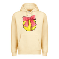 Pina Colada coquette softball bow Premium Hoodie - JahusDesignShop