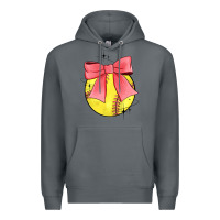 Rock coquette softball bow Premium Hoodie - JahusDesignShop