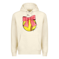 Sandshell coquette softball bow Premium Hoodie - JahusDesignShop