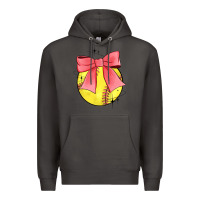Smoke coquette softball bow Premium Hoodie - JahusDesignShop